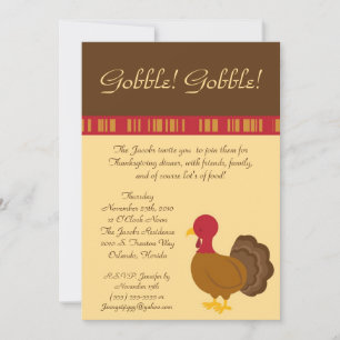 5x7 Inbjudan till Thanksgiving av livsmedelspartie