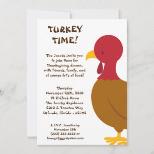 5x7 Inbjudan till Thanksgiving av livsmedelspartie