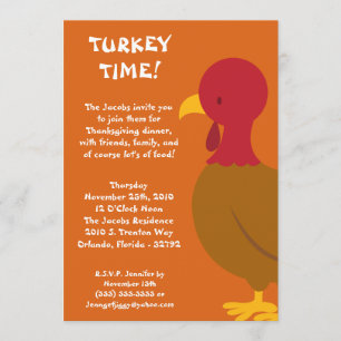 5x7 Inbjudan till Thanksgiving av livsmedelspartie
