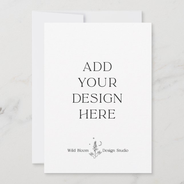 5x7" Inbjudningskort Anpassad tryckning, Vertikal  (Framsida)