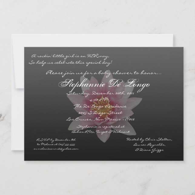 5x7 Inset Lily-inbjudan Inbjudningar (Framsida)