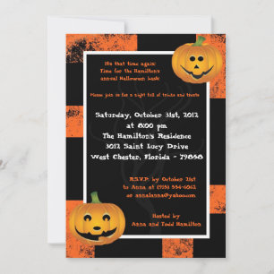 5x7 Jack-O-Lantern Roligt-gruppinbjudan Inbjudningar