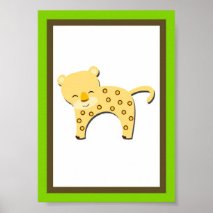 5X7 Jaguar Jungle Animal Wall Art Poster