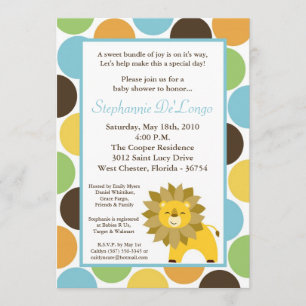 5x7 Jungle Kung Lejonare safari Baby Shower-inbjud Inbjudningar