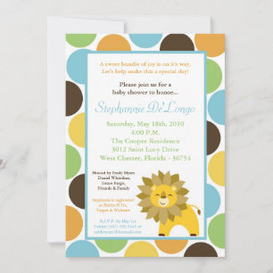 5x7 Jungle Kung Lejonare safari Baby Shower-inbjud Inbjudningar