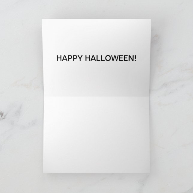 5X7-kort för Happy halloween, djävulen-get Tack Kort (Inuti)