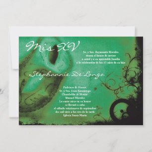 5x7 Masqueraquinceanera Birthday-inbjudan Inbjudningar