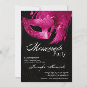 5x7 Masqueraquinceanera Birthday-inbjudan Inbjudningar
