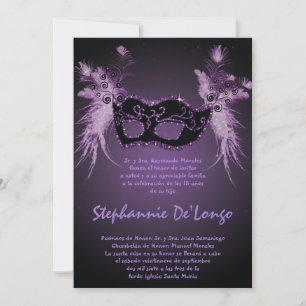5x7 Masqueraquinceanera Birthday-inbjudan Inbjudningar