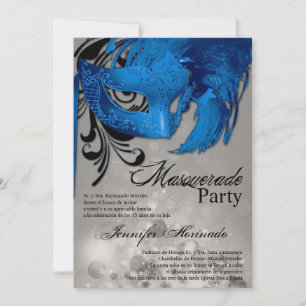 5x7 Masqueraquinceanera Birthday-inbjudan Inbjudningar