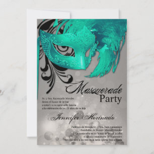 5x7 Masqueraquinceanera Birthday-inbjudan Inbjudningar
