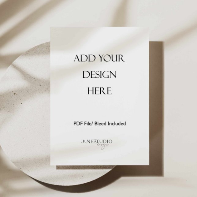 5x7" Meny Kort Tryck Enkelsidig (5x7 inches menu card printing, 5x7 inches card print, invitation printing, wedding menu printing)