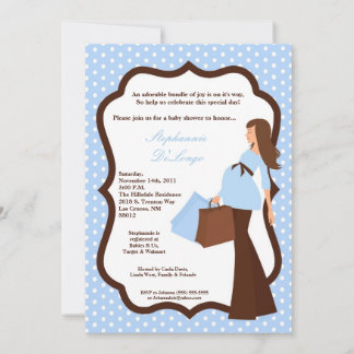 5x7 Modern Mamma-inbjudan till Mod-köpare för baby Inbjudningar