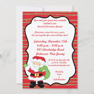 5x7 Mr. & Claus julfest Inbjudningar