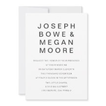 5x7 Ny inbjudan till minimalistisk bröllop med Got