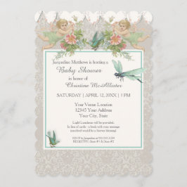 5x7 Papper inbjudan Babyskåda Fairy Tekopp