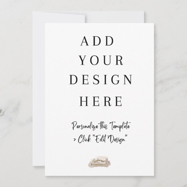 5x7" Platt Kortutskrifter Inbjudningar (Framsida)