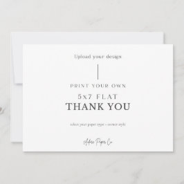 5x7 Platt Tack: Ladda upp din egen Tack Kort