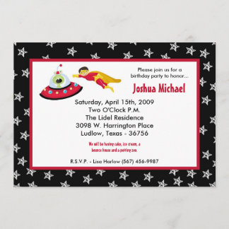 5x7 Pojken Toppen Hero Födelsedagsfest inbjudan