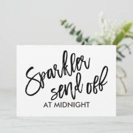 5X7 Sparkler Avskedsfest Skylt | Brush Script (Sva Inbjudningar