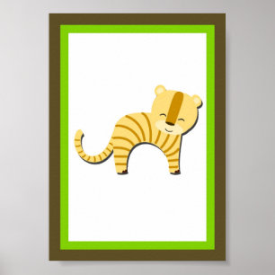 5X7 Tiger Jungle Animal Wall Art Poster