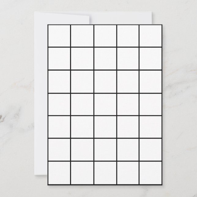 5x7 Tomma Pappra stödkarta Inbjudningar (Framsida)