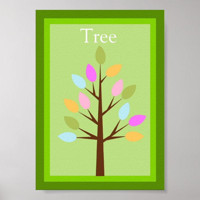 5X7 Träd Forest Friends Wall Art Poster (Framsidan)