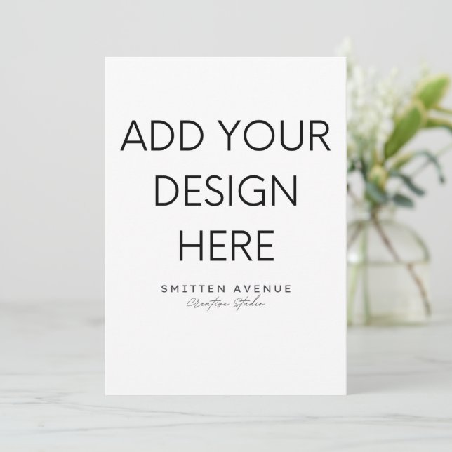 5x7" tryckning av inbjudan (Stående Fram)