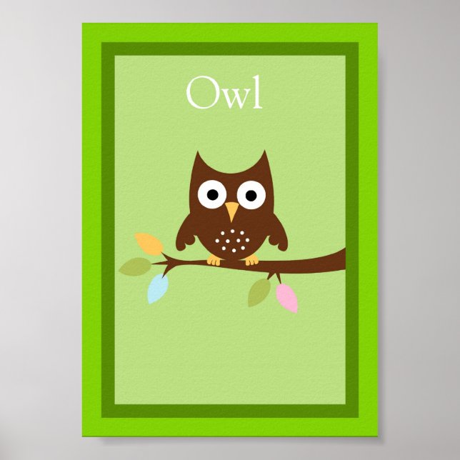 5X7 Uggla Forest Friends Wall Art Poster (Framsidan)