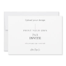 5x7 Vågrät Inbjudan: Överför din egen dator