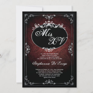 5x7 Vänsterbroach Quinceanera Birthday-inbjudan Inbjudningar