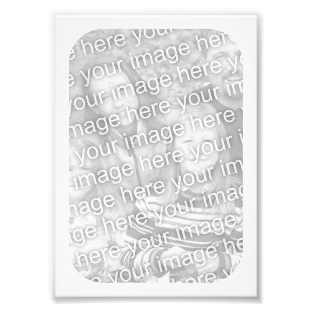5x7 Vitt fotfoto Ram Fototryck (Framsidan)