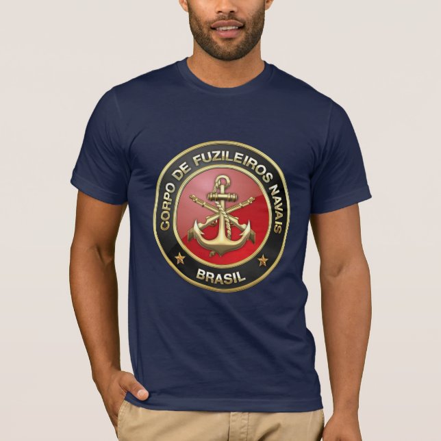[600] Corpo De Fuzileiros Navais [Brasil] (CFN) Tee Shirt (Framsida)