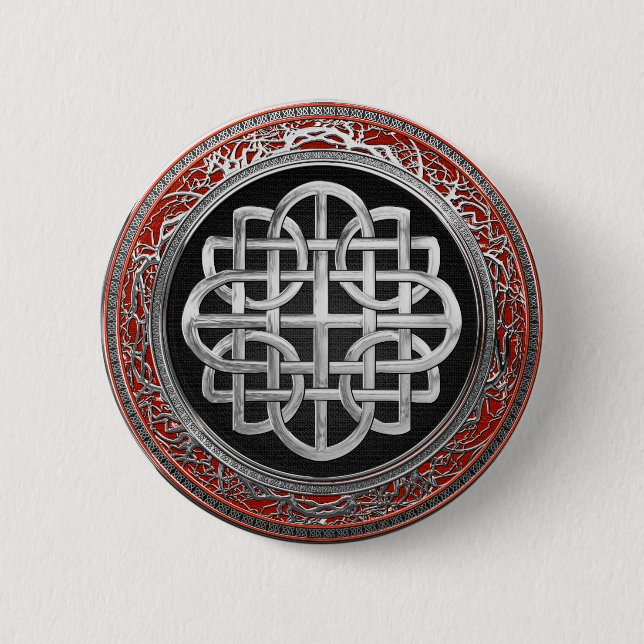 [600] Helig Celtic Silver Knot Kor Knapp (Framsida)