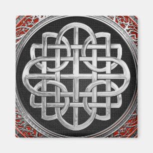 [600] Helig Celtic Silver Knot Kor Magnet