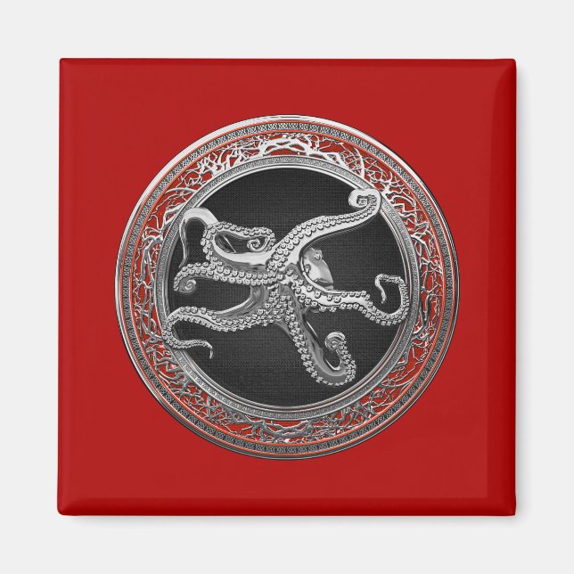 [600] Helig Silver Octopus i defensiv post Magnet (Framsidan)