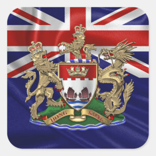 [600] Hongkong - 1959-1997 Jackande av Arm Fyrkantigt Klistermärke