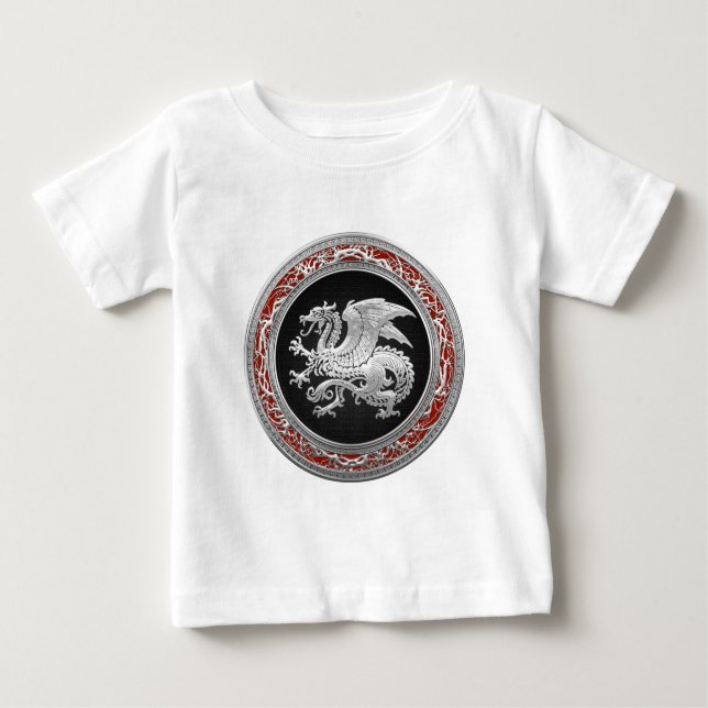 [600] Islands Dragon, Landvæ ttir [Silver] T-shirt (Framsida)