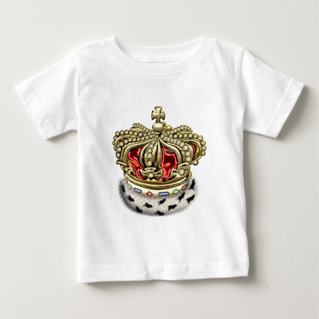 [600] Prince [Kung] Royal Krona [Päls+Guld][Röd] T Shirt (Framsida)