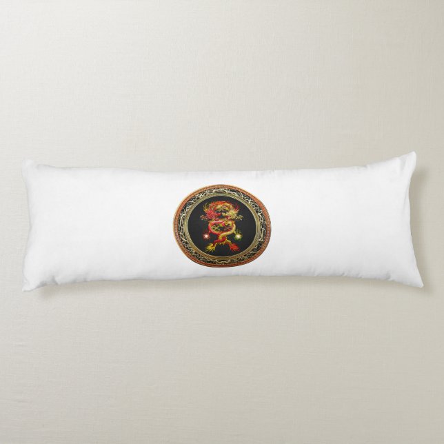 [600] Röd- och Gult-drakar Kroppskudde (Baksidan)