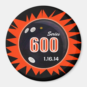 600-serien i League Bowling, Black Boll & Red, Magnet