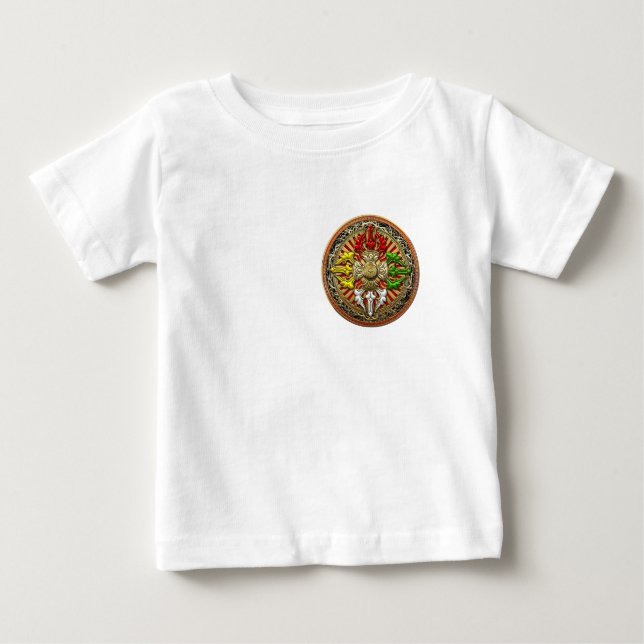 [600] Tibetansk Dubbla Dorje Mandala T-shirt (Framsida)