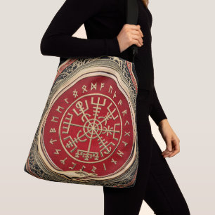 [600] Vegvisir - Viking Guld Magic Runic Compass Axelväska