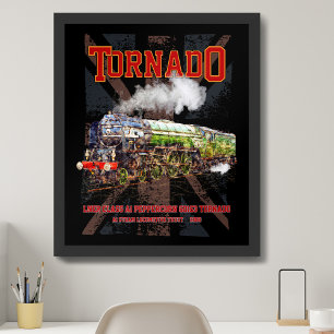 60163 Tornado Ånglokomotiv i vintage-stil Poster