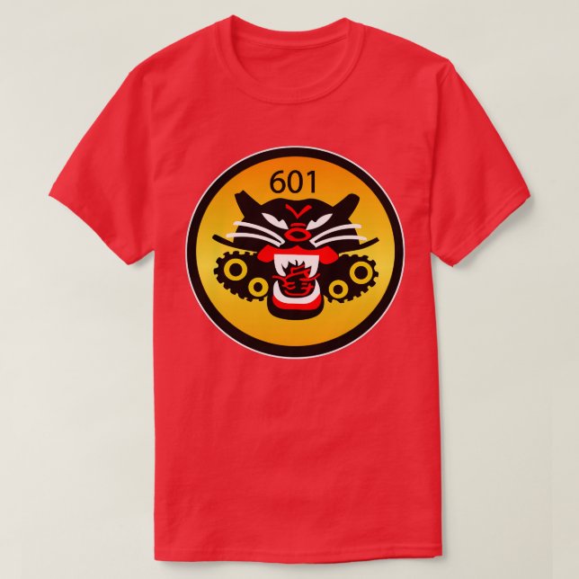 601:a Tanken Förstörare Battalion WWWII med text T Shirt (Design framsida)