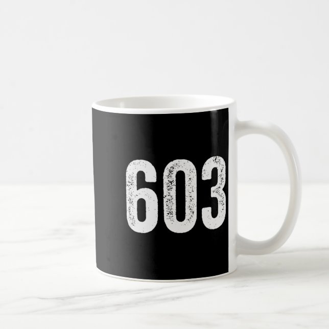 603 Distressed New Hampshire Area Code  Kaffemugg (Höger)