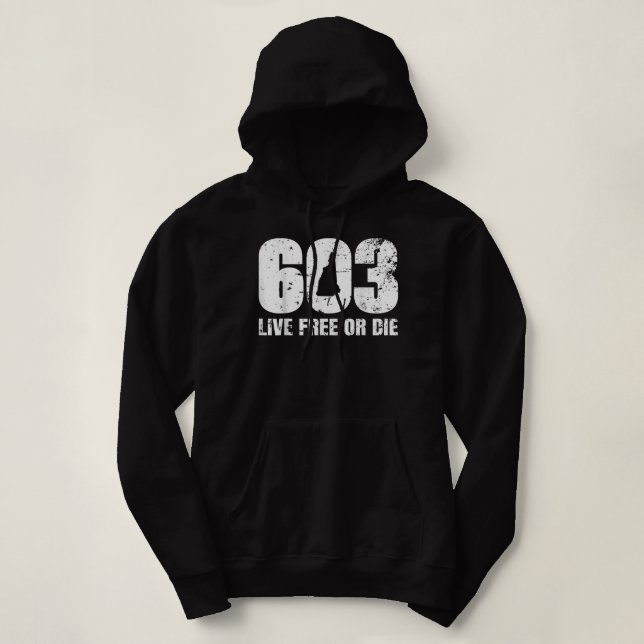603 New Hampshire product - Live Free or Die T Shirt (Design framsida)