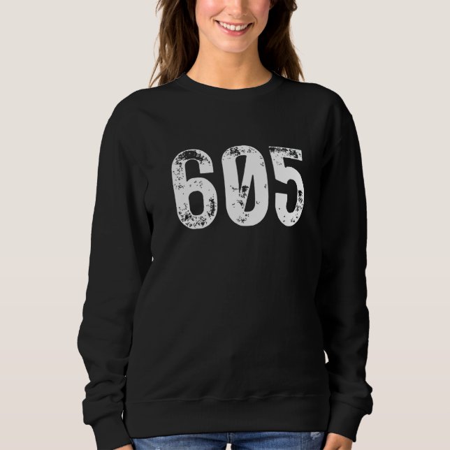 605 Area Code South Dakota Mobile Telephone Area C T Shirt (Framsida)