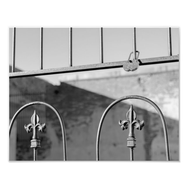 6067-lås på stängsel fototryck (Framsidan)