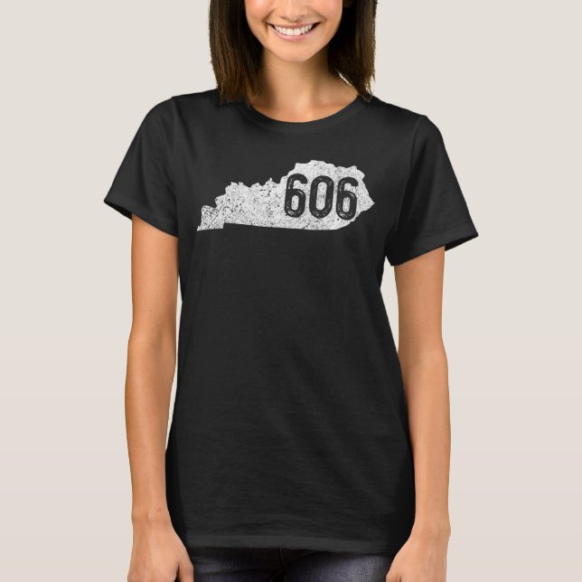 606 Kentucky Karta Morehead Pikeville Middlesborou T Shirt (Framsida)